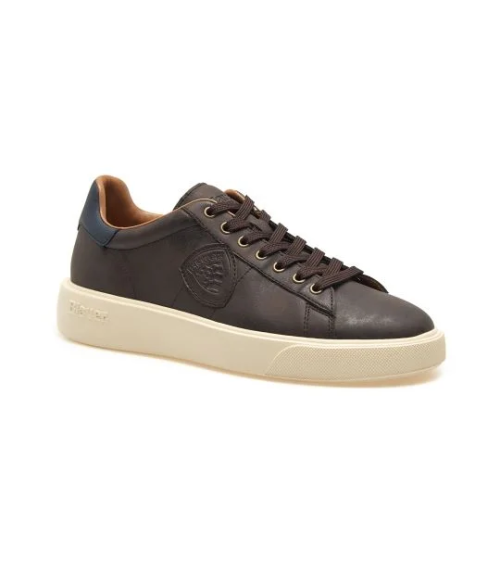 Blauer sneakers basses lacets