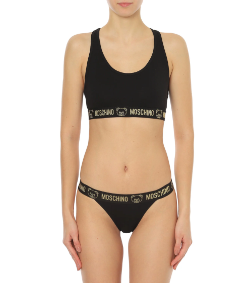 Moschino sports bra with logo elastic