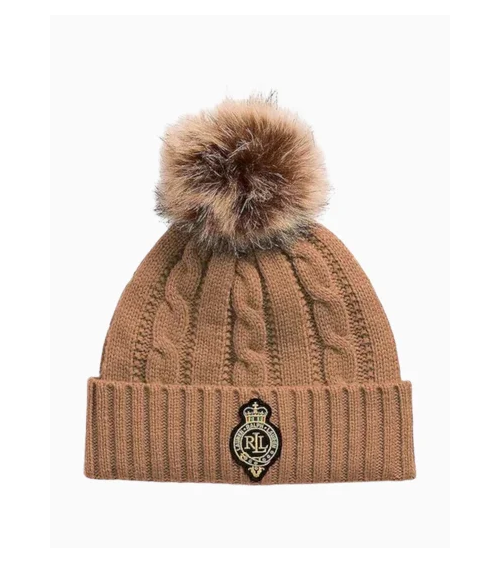 Ralph Lauren Zopfmuster Mütze mit Pompon