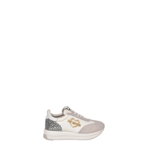 Love Moschino Sneakers niedrig aus Material und Wildleder